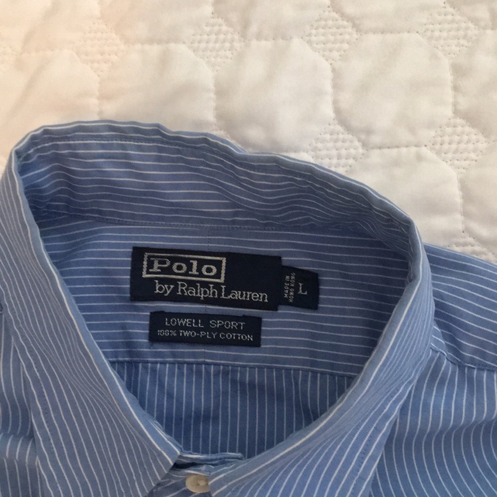 Men’s Polo by Ralph Lauren Striped Shirt Size L - Picture 3 of 4